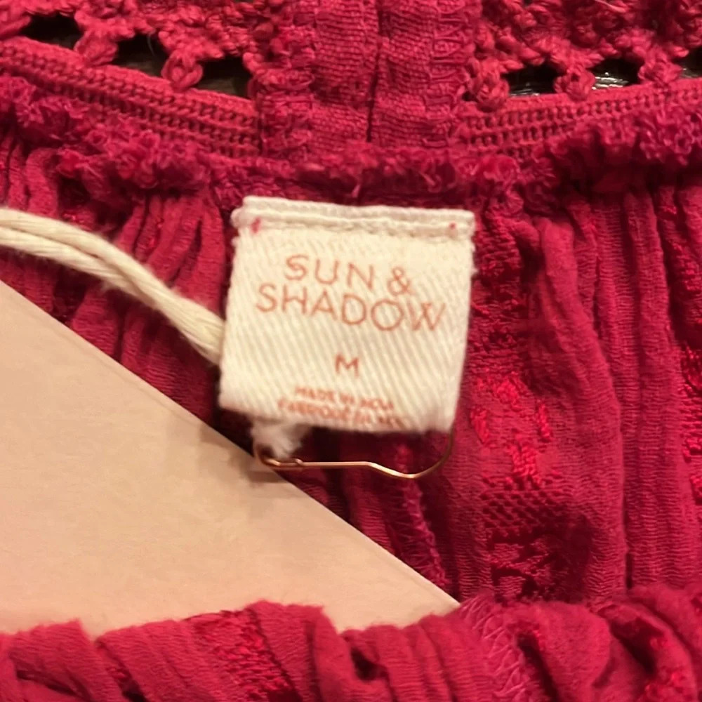 Sun & Shadow Women’s Pink Short Sleeve Size M - Picture 4 of 7
